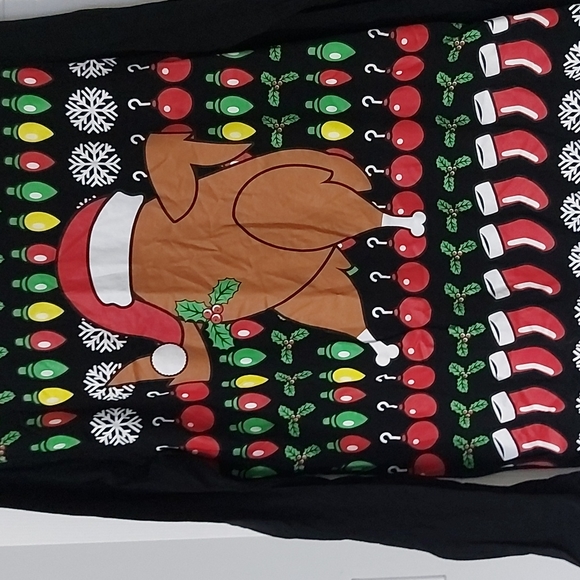 Men's Ugly Christmas turkey logo long sleeve tshirt - Picture 2 of 6